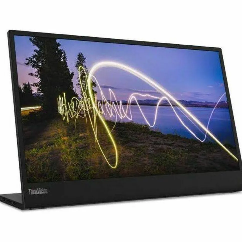 Lenovo ThinkVision M15 16" Class Full HD LED Monitor - 16:9 - Raven Black
