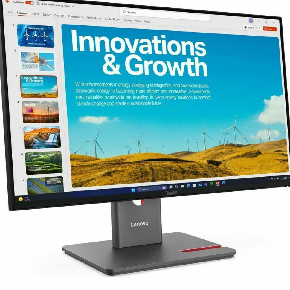Lenovo ThinkVision P24QD-40 24" Class WQHD LED Monitor - 16:9 - Eclipse Black