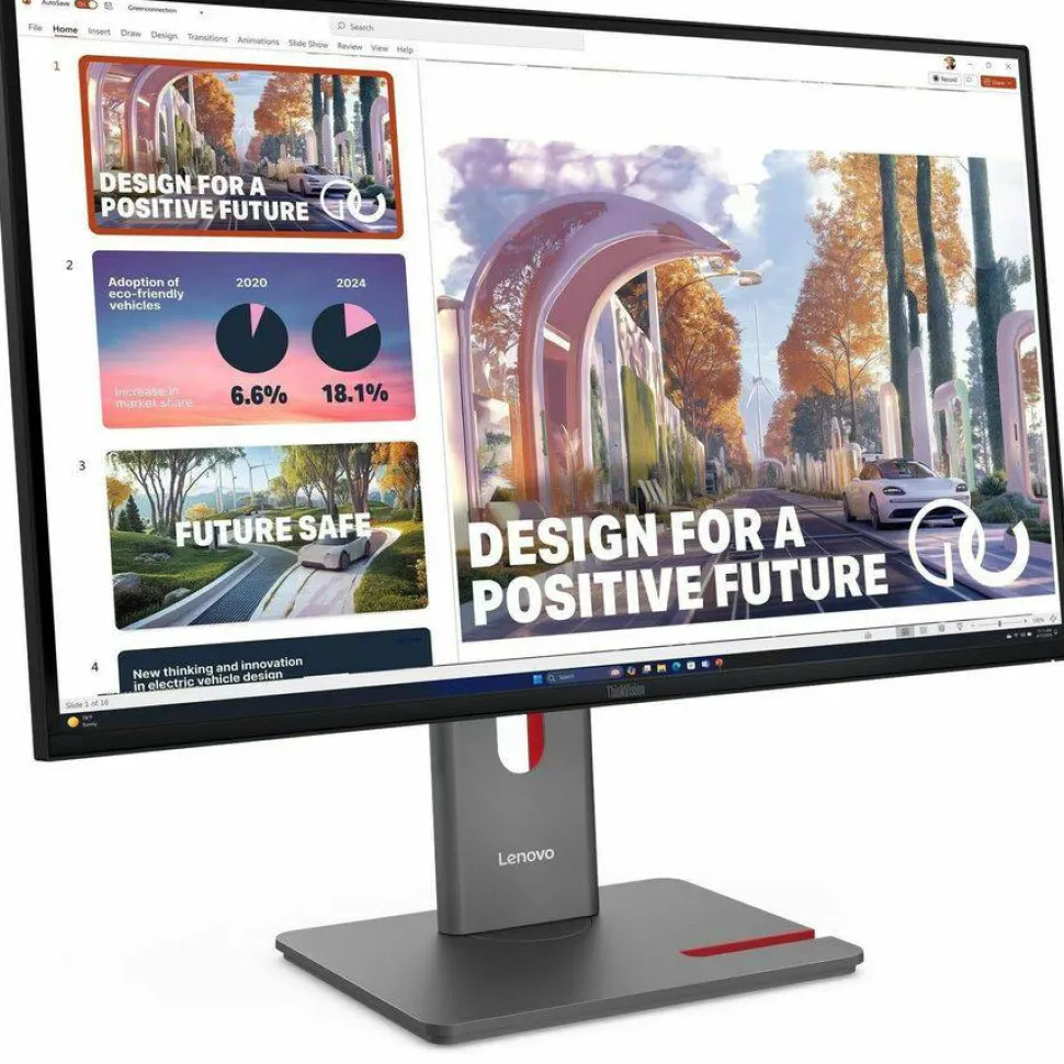 Lenovo ThinkVision P27QD-40 27" Class WQHD LED Monitor - 16:9 - Raven Black