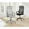 Lenzer Mesh High-Back Task Office Chair, Black, BIFMA Compliant