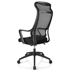 Lenzer Mesh High-Back Task Office Chair, Black, BIFMA Compliant