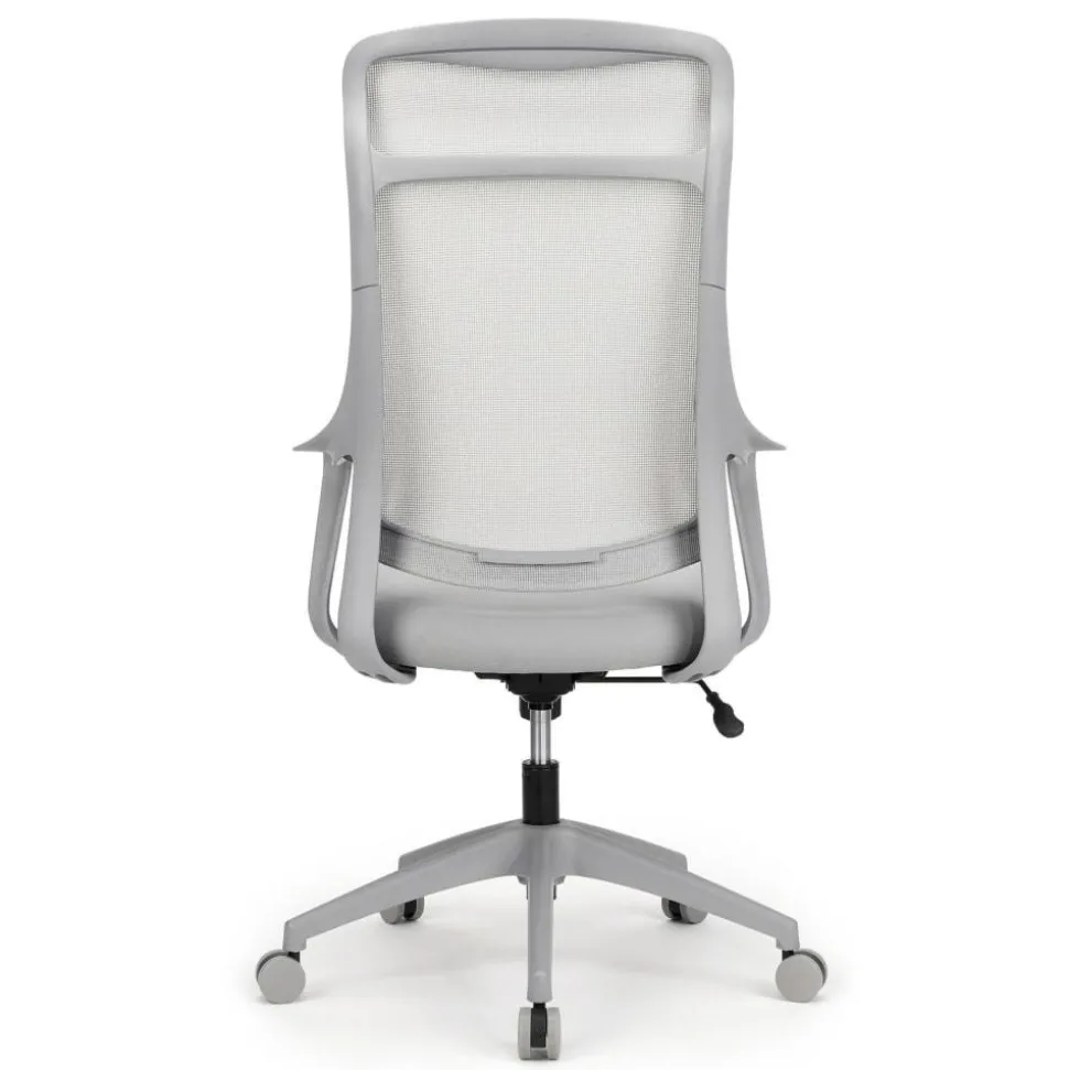 Lenzer Mesh High-Back Task Office Chair, Gray, BIFMA Compliant
