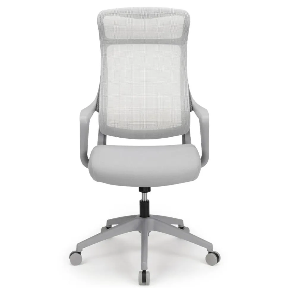Lenzer Mesh High-Back Task Office Chair, Gray, BIFMA Compliant