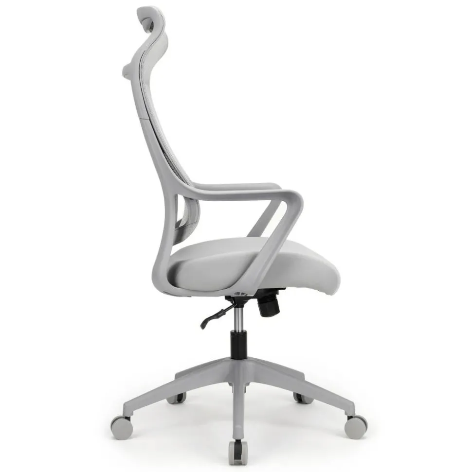 Lenzer Mesh High-Back Task Office Chair, Gray, BIFMA Compliant