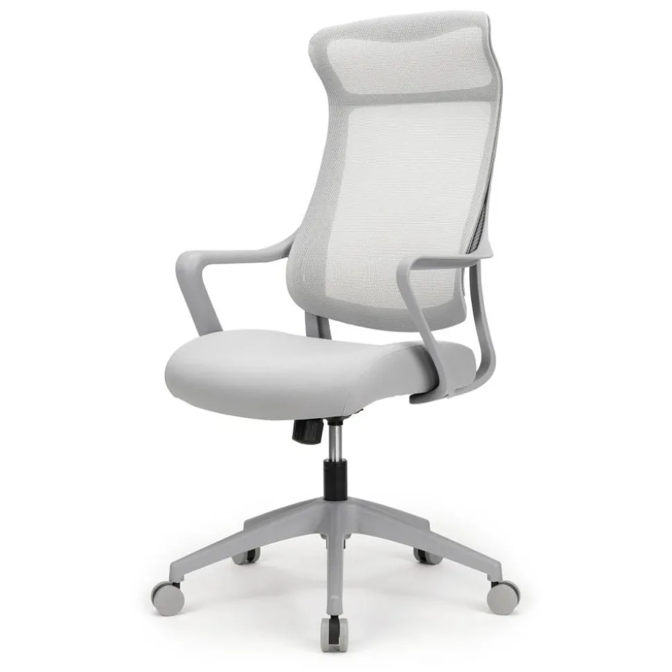 Lenzer Mesh High-Back Task Office Chair, Gray, BIFMA Compliant