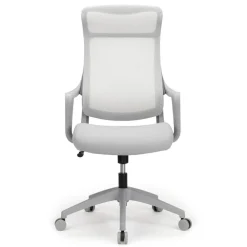 Lenzer Mesh High-Back Task Office Chair, Gray, BIFMA Compliant