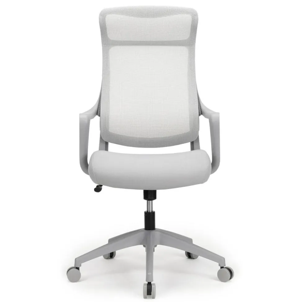 Lenzer Mesh High-Back Task Office Chair, Gray, BIFMA Compliant