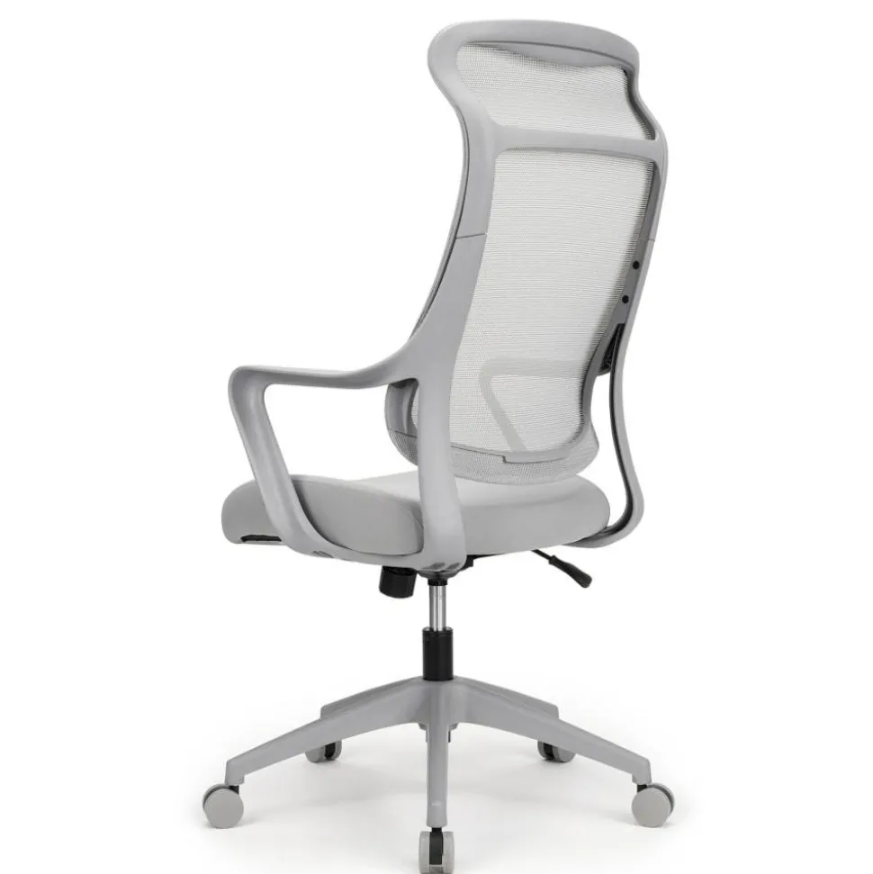 Lenzer Mesh High-Back Task Office Chair, Gray, BIFMA Compliant