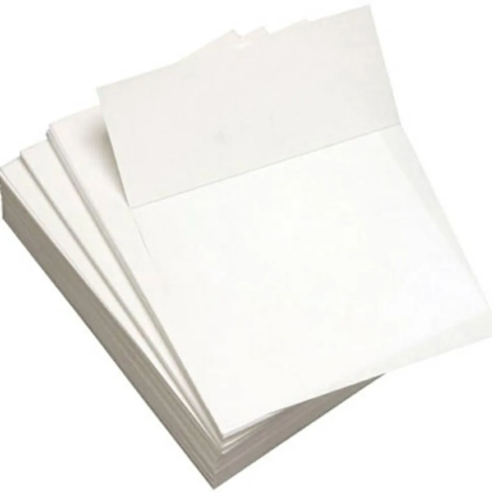 Lettermark Punched & Perforated Papers with Perforations 3-2/3" from the Bottom - White