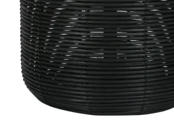 Lighting, 23"H, Table Lamp, Black Rattan, Ivory / Cream Shade, Modern