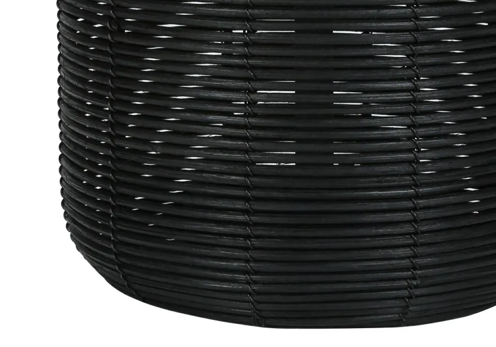 Lighting, 23"H, Table Lamp, Black Rattan, Ivory / Cream Shade, Modern