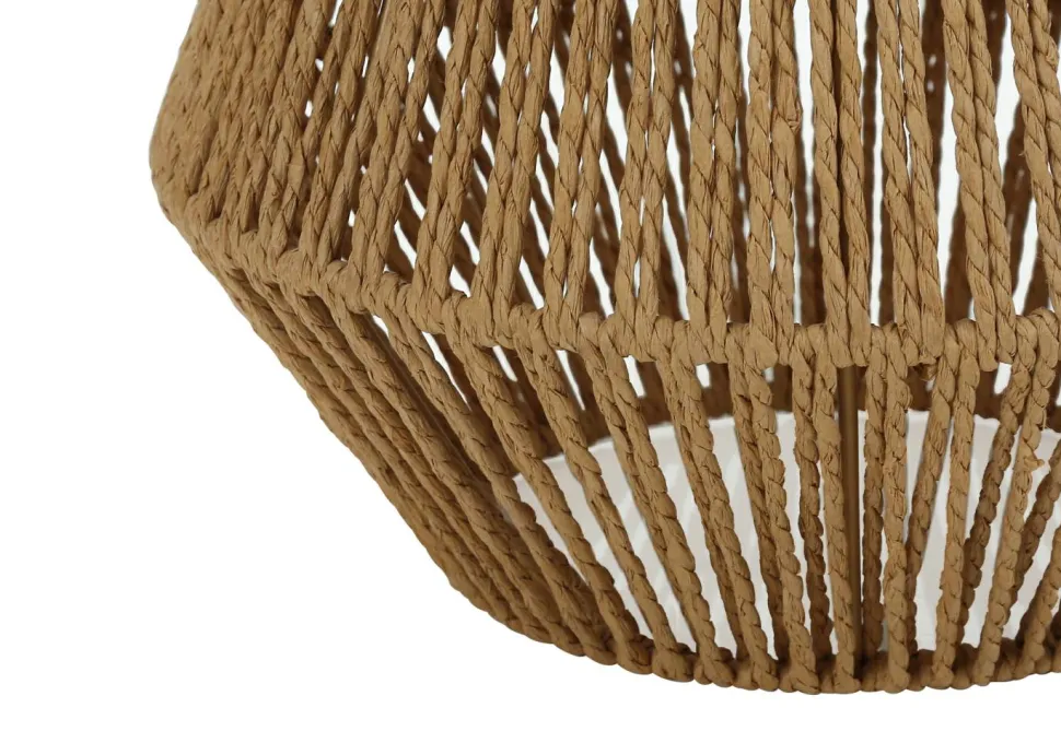 Lighting, 22"H, Table Lamp, Brown Rope, Beige Shade, Transitional