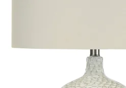 Lighting, 28"H, Table Lamp, Cream Ceramic, Ivory / Cream Shade, Contemporary