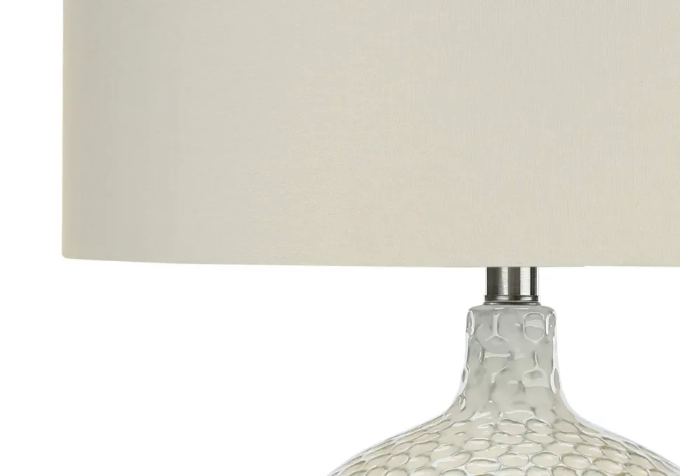 Lighting, 28"H, Table Lamp, Cream Ceramic, Ivory / Cream Shade, Contemporary