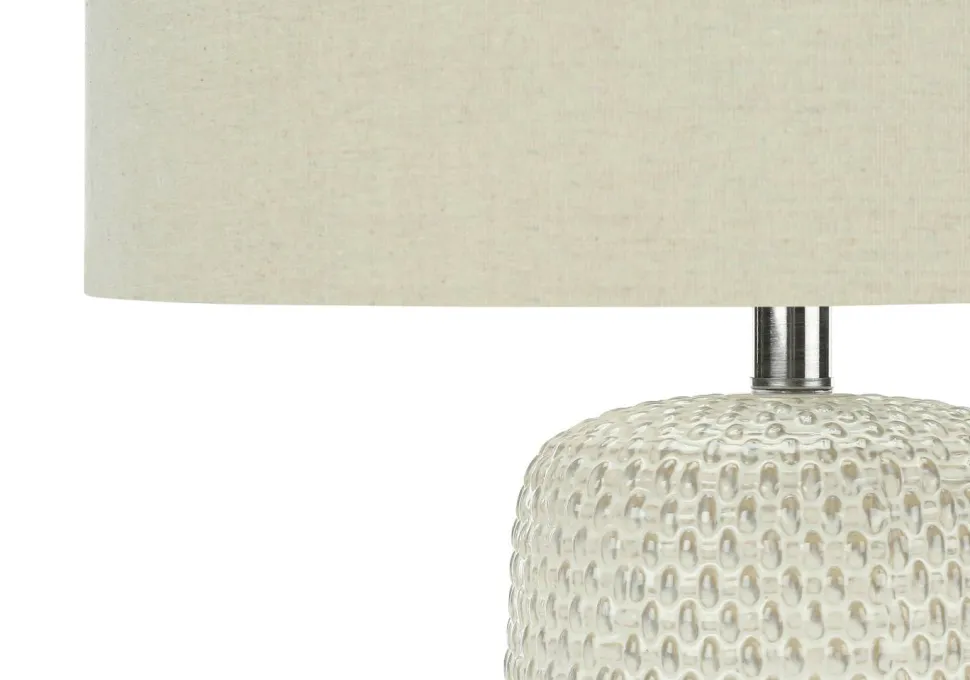 Lighting, 31"H, Table Lamp, Cream Ceramic, Beige Shade, Contemporary