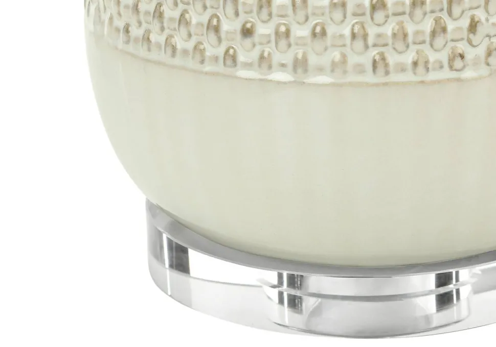 Lighting, 31"H, Table Lamp, Cream Ceramic, Beige Shade, Contemporary
