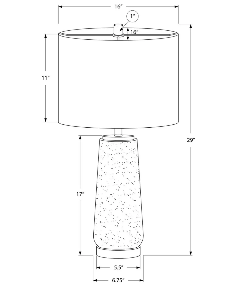 Lighting, 29"H, Table Lamp, Grey Resin, Ivory / Cream Shade, Modern