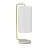 Lighting, 20"H, Table Lamp, White Marble, Ivory / Cream Shade, Contemporary