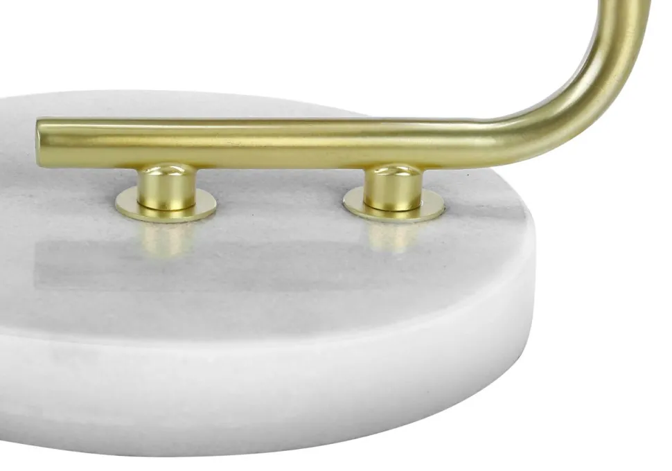 Lighting, 20"H, Table Lamp, White Marble, Ivory / Cream Shade, Contemporary