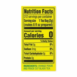 Lipton Tea Bags, Black, 0.07 oz Bags, 312 Bags/Carton