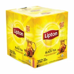 Lipton Tea Bags, Black, 0.07 oz Bags, 312 Bags/Carton