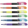 Liquid Ink Highlighters With Chisel Tips, Assorted Colors, Pack Of 12
