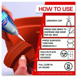 Loctite Gel Control No-Drip Super Glue, 0.14 Oz, Clear