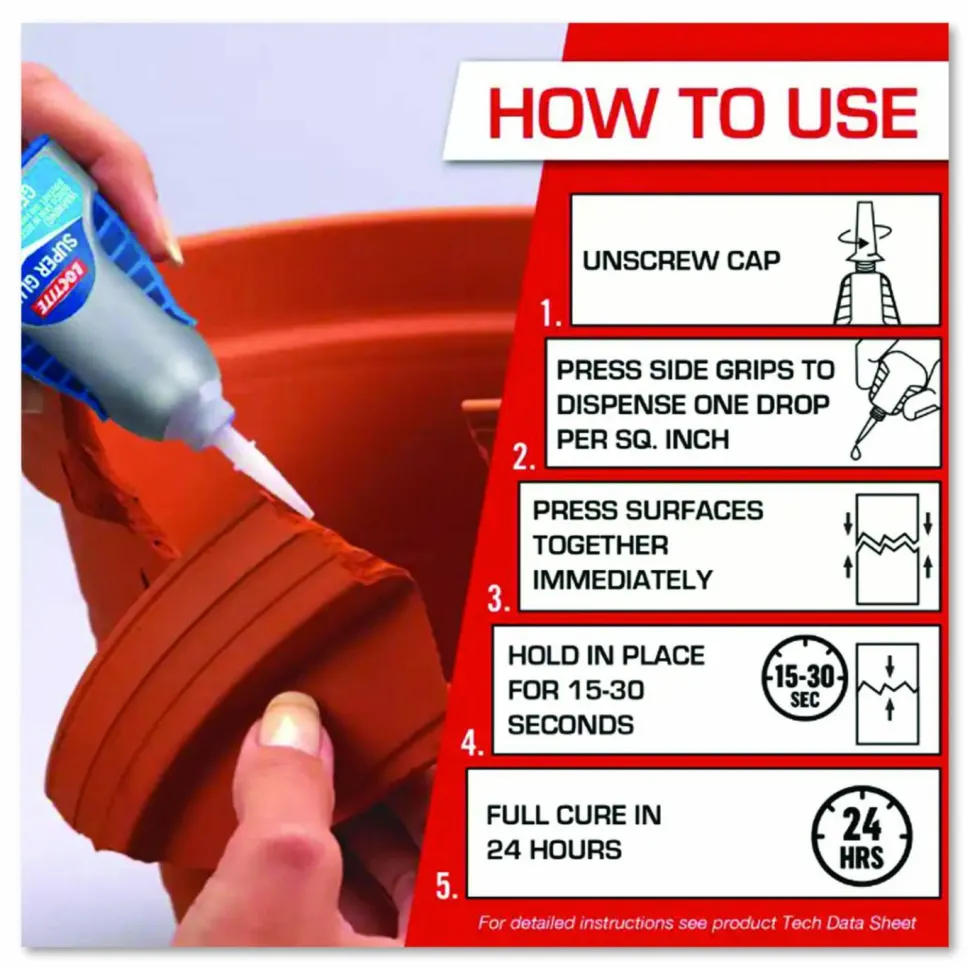 Loctite Gel Control No-Drip Super Glue, 0.14 Oz, Clear