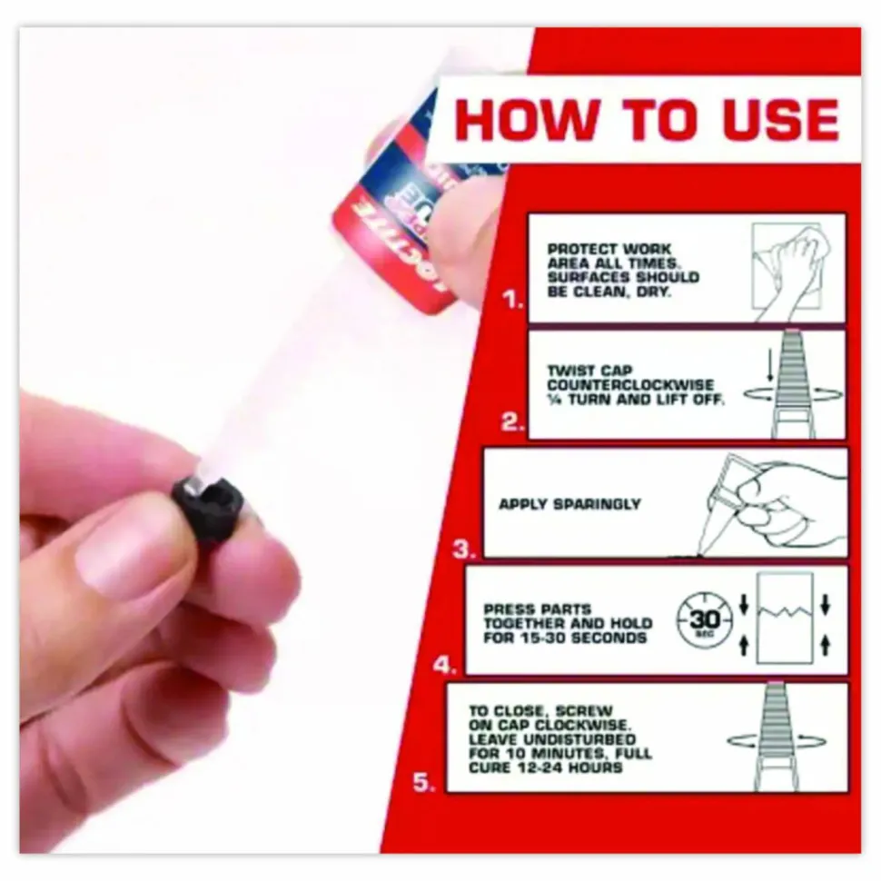 Loctite Longneck Bottle Super Glue, 0.18 oz, Dries Clear