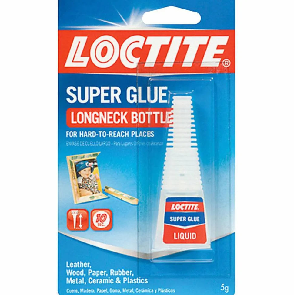 Loctite Longneck Bottle Super Glue, 0.18 oz, Dries Clear