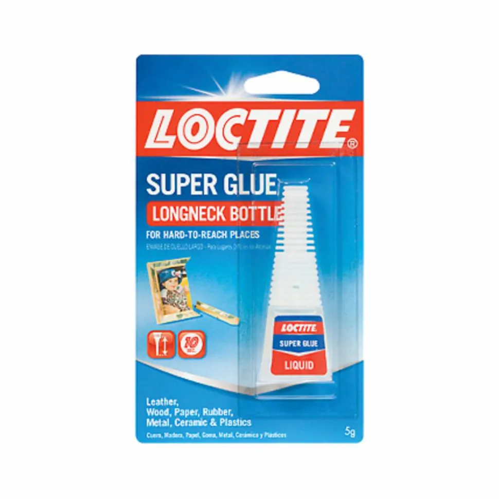Loctite Longneck Bottle Super Glue, 0.18 oz, Dries Clear