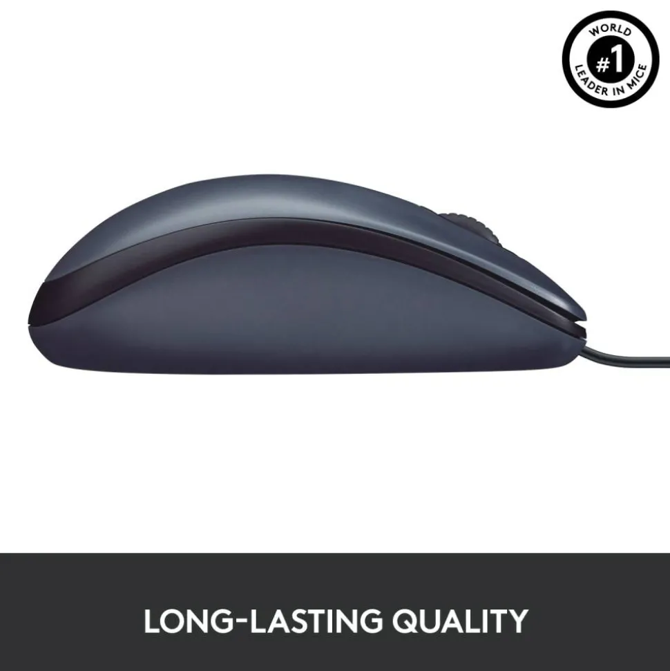 Logitech B100 Optical USB Mouse, Black