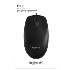 Logitech B100 Optical USB Mouse, Black