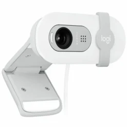 Logitech Brio 100 Full HD Webcam for Meetings and Streaming, Auto-Light Balance, Built-In Mic, Privacy Shutter, USB-A, Off-White