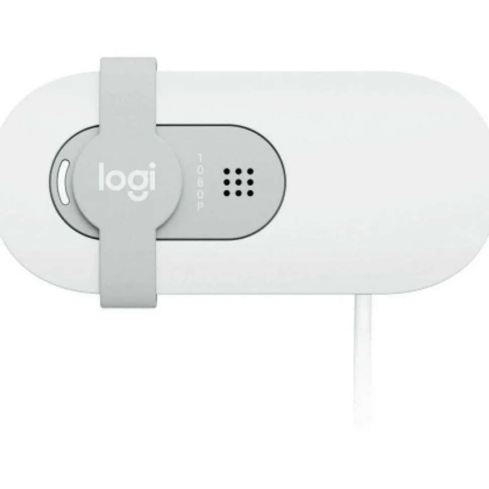 Logitech Brio 100 Full HD Webcam for Meetings and Streaming, Auto-Light Balance, Built-In Mic, Privacy Shutter, USB-A, Off-White