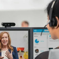 Logitech Brio 4K Webcam for Business, biometrics login with Windows Hello, Works with Microsoft Teams, Zoom, Google Meet, PC/Mac