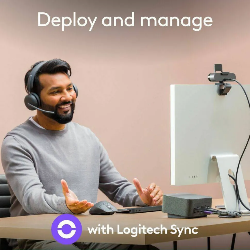 Logitech Brio 4K Webcam for Business, biometrics login with Windows Hello, Works with Microsoft Teams, Zoom, Google Meet, PC/Mac