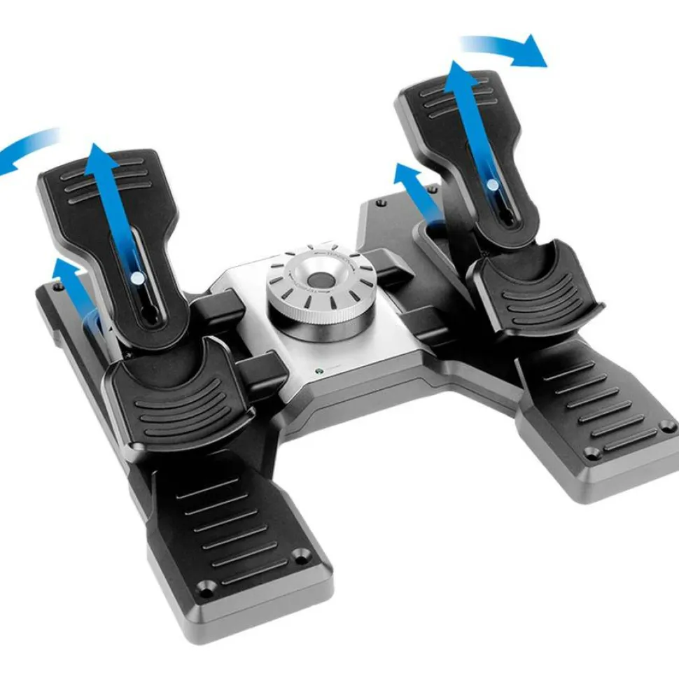Logitech G Flight Rudder Pedals Professional Simulation Rudder Pedals with Toe Brake