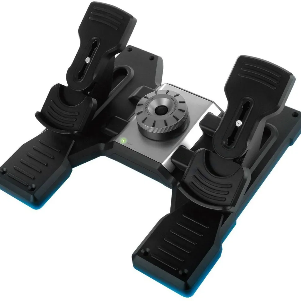 Logitech G Flight Rudder Pedals Professional Simulation Rudder Pedals with Toe Brake