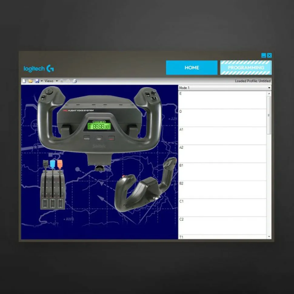 Logitech G Flight Yoke System Professional Simulation Yoke and Throttle Quadrant