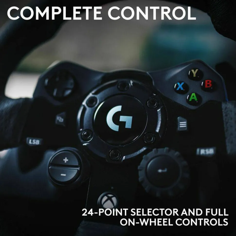 Logitech G923 Gaming Steering Wheel, Gaming Pedal