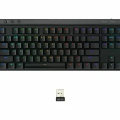 Logitech G515 LIGHTSPEED TKL Low Profile Wireless Gaming Keyboard, LIGHTSYNC RGB, Thin Tenkeyless Design, PBT Keycaps, Tactile (Brown) Mechanical Switches, Black