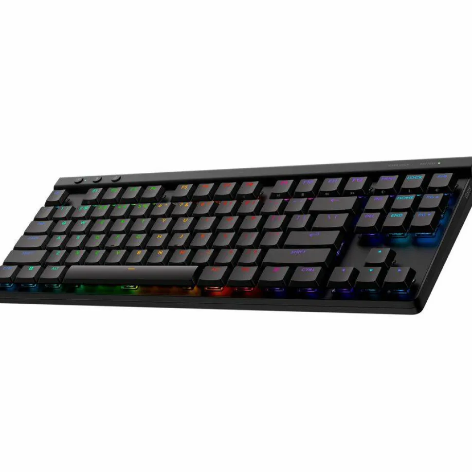 Logitech G515 LIGHTSPEED TKL Low Profile Wireless Gaming Keyboard, LIGHTSYNC RGB, Thin Tenkeyless Design, PBT Keycaps, Tactile (Brown) Mechanical Switches, Black
