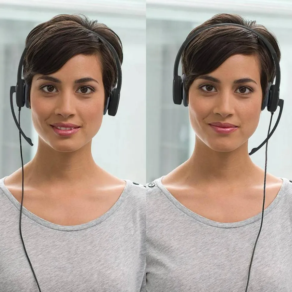 Logitech H151 Binaural Over The Head Headset, Black