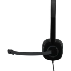 Logitech H151 Binaural Over The Head Headset, Black