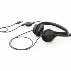 Logitech H390 On-Ear USB Headset with Noise-Cancelling Mic, Black