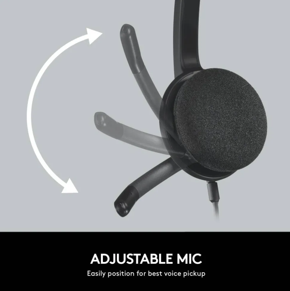 Logitech H340 USB Headset, Black
