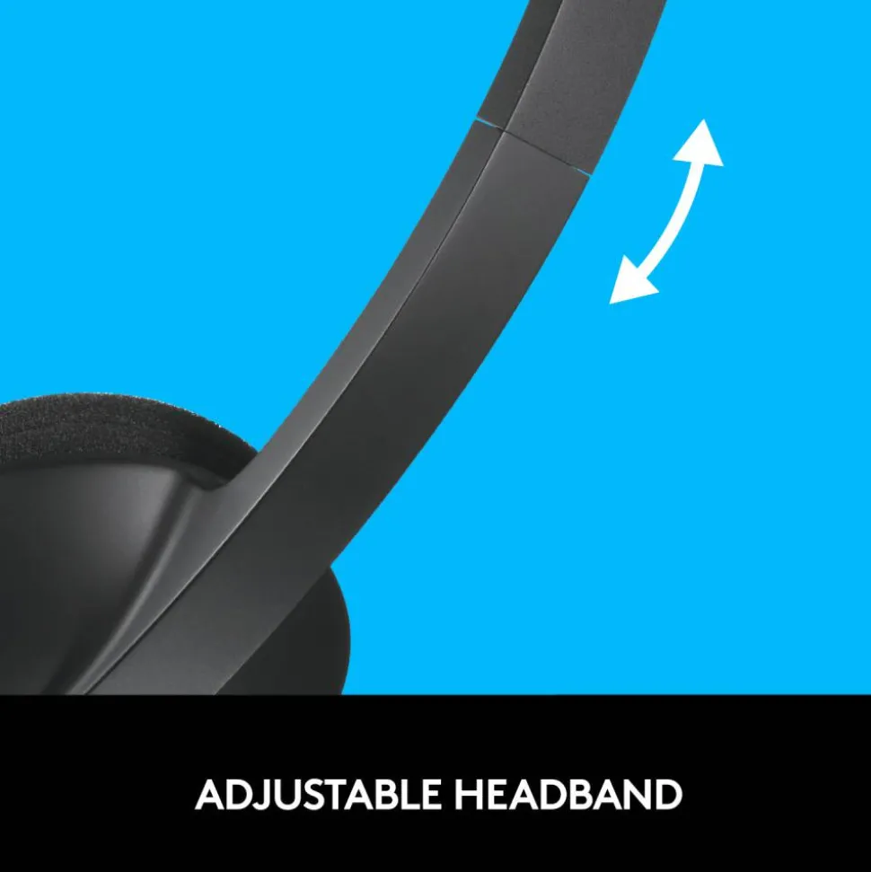 Logitech H340 USB Headset, Black
