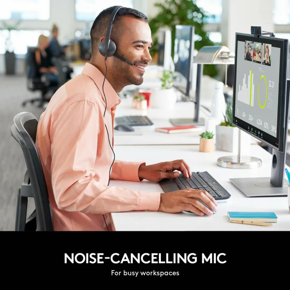 Logitech H340 USB Headset, Black
