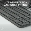 Logitech K585 Multi-Device Slim Wireless Keyboard, Built-in Cradle for device, Bluetooth/Receiver, Easy Switch, Graphite